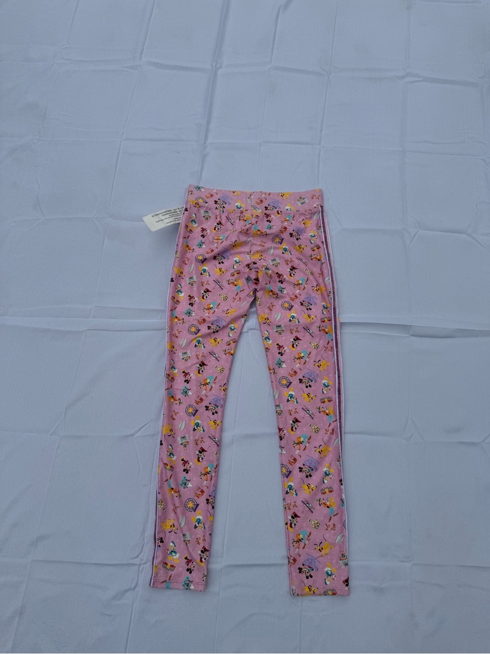 #71 Disney Pink All-Over Character Print Kids Leggings-size(10/12) - Picture 5 of 7